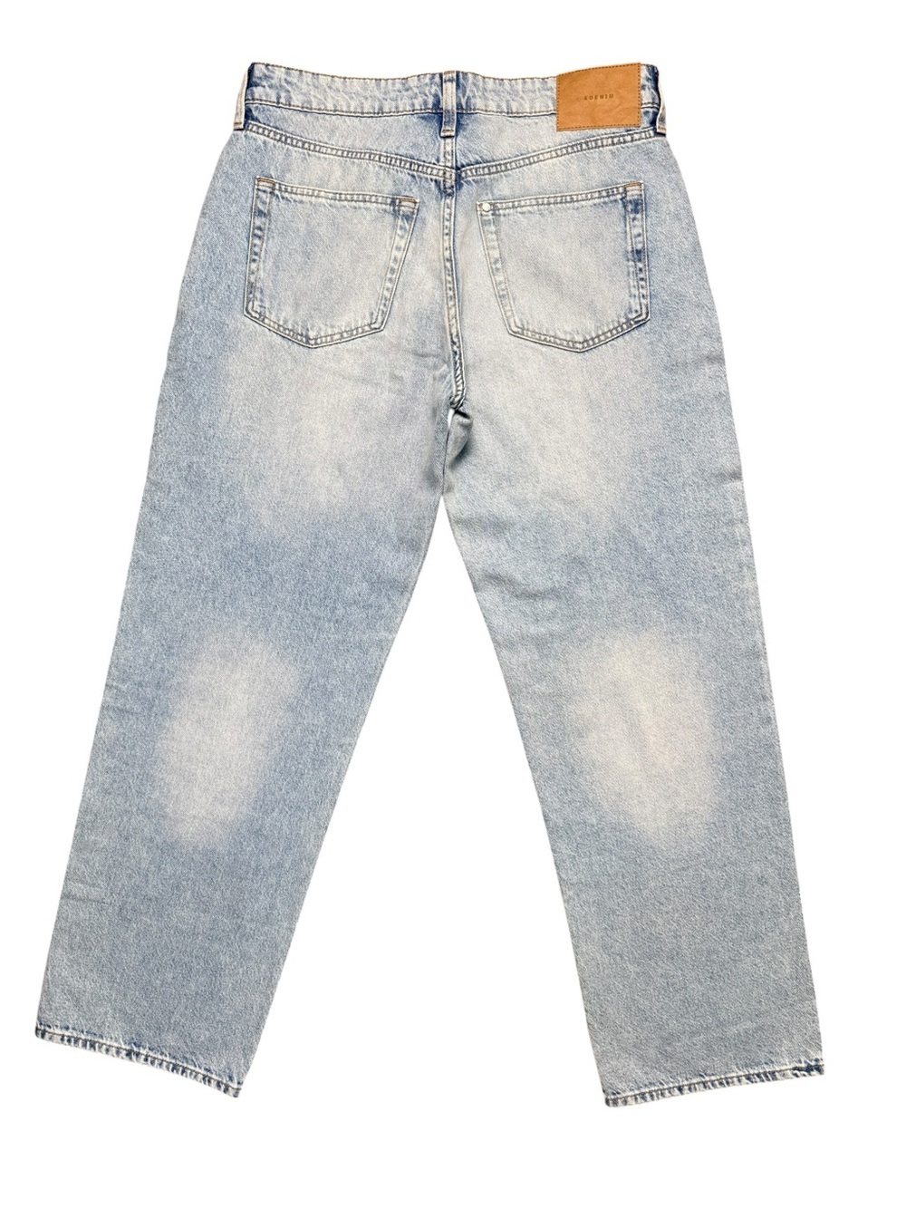 H&M &Denim Baggy Low Waist Jeans Light Wash 100% Cotton US 6 EU 38 - Picture 3 of 9